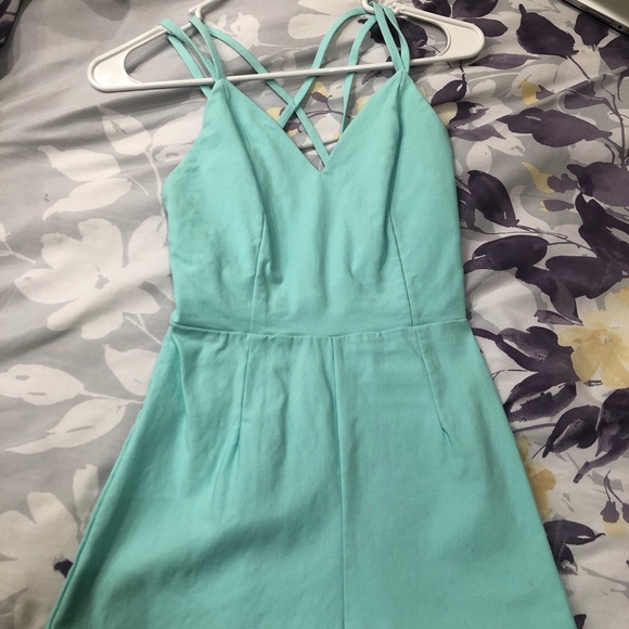 Forever 21 Other - Mini Backless Romper in Mint Green Forever 21 Other - Mini Backless Romper in Mint Green